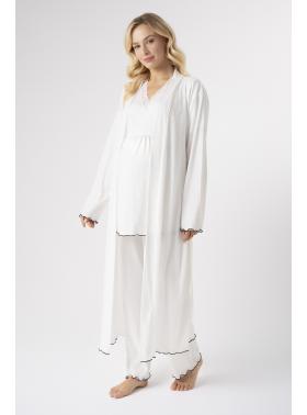 Merci Marya 1021 Lohusa Hamile Pijama ve Sabahlık Takımı 